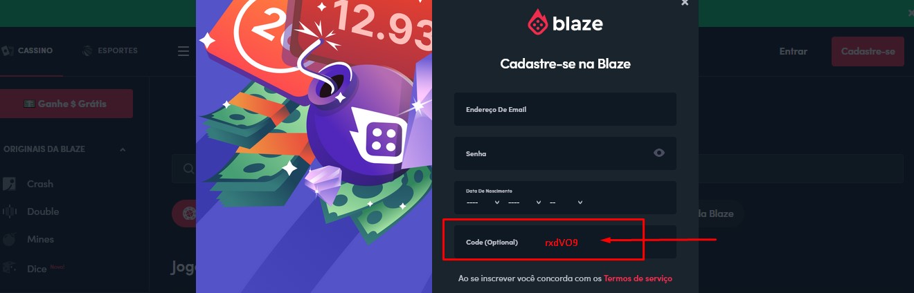 Código Blaze atualizado hoje